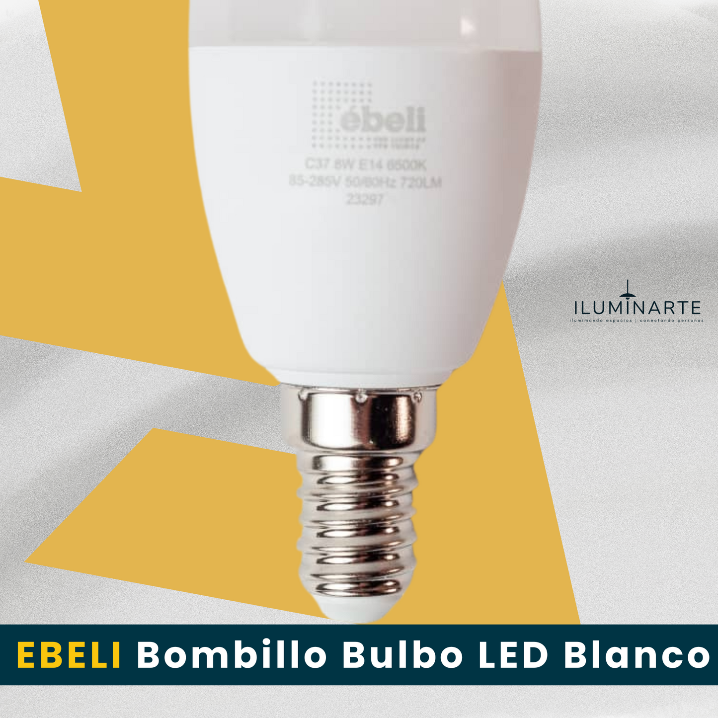 EBELI Bombillo Tipo Vela LED Blanco 6500K 8 WATT