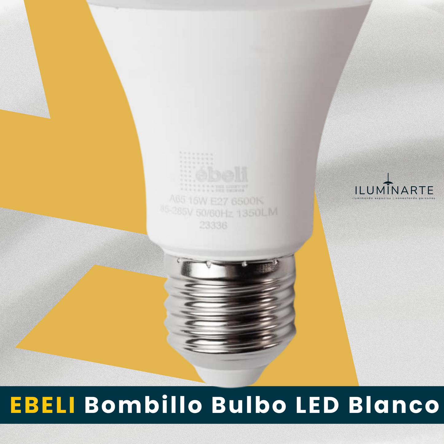 EBELI Bombillo Bulbo LED Blanco 6500K 15 WATT A60