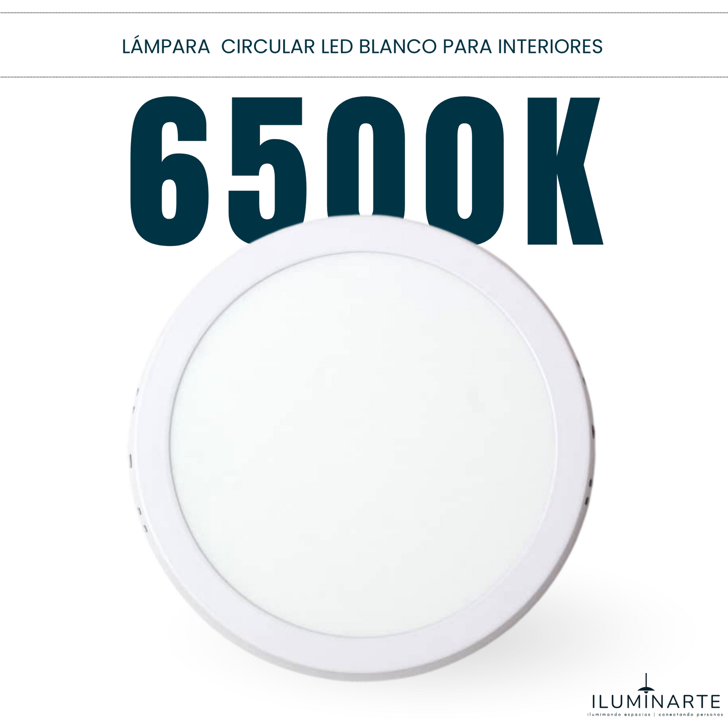 EBELI Lampara redonda LED superficial Blanco 6500K 12 WATT para empotrar interiores