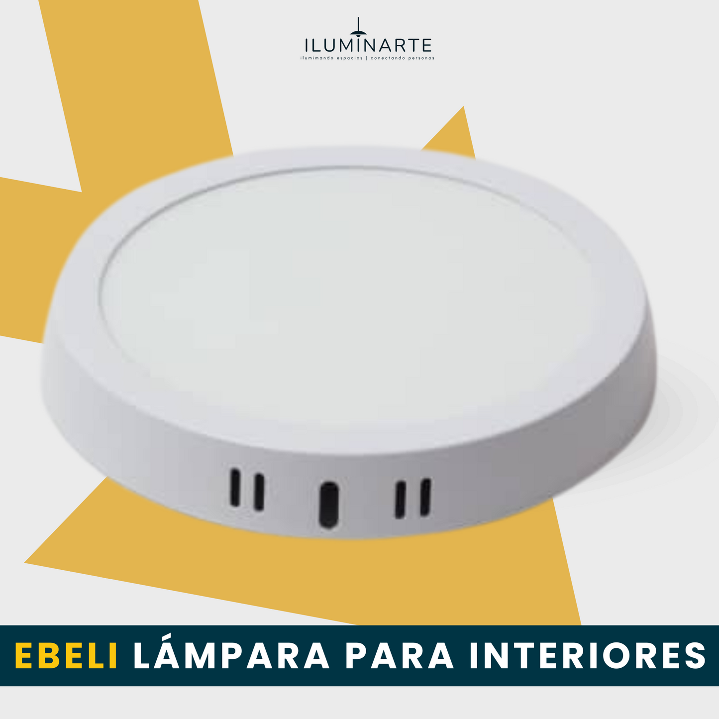 EBELI Lampara redonda LED superficial Blanco 6500K 12 WATT para empotrar interiores