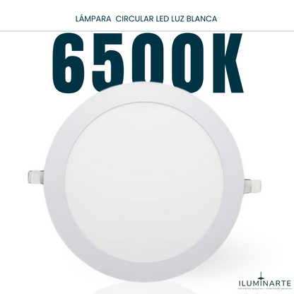 EBELI Lampara redonda LED Blanco 6500K 18 WATT para empotrar interiores