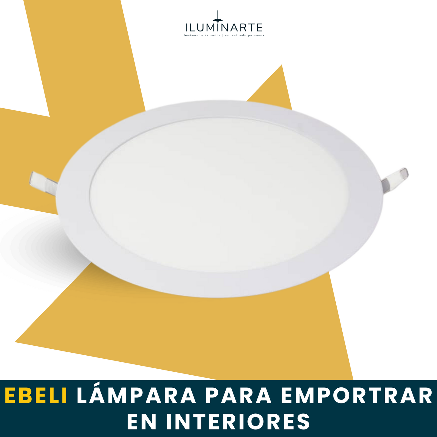 EBELI Lampara redonda LED Blanco 6500K 18 WATT para empotrar interiores