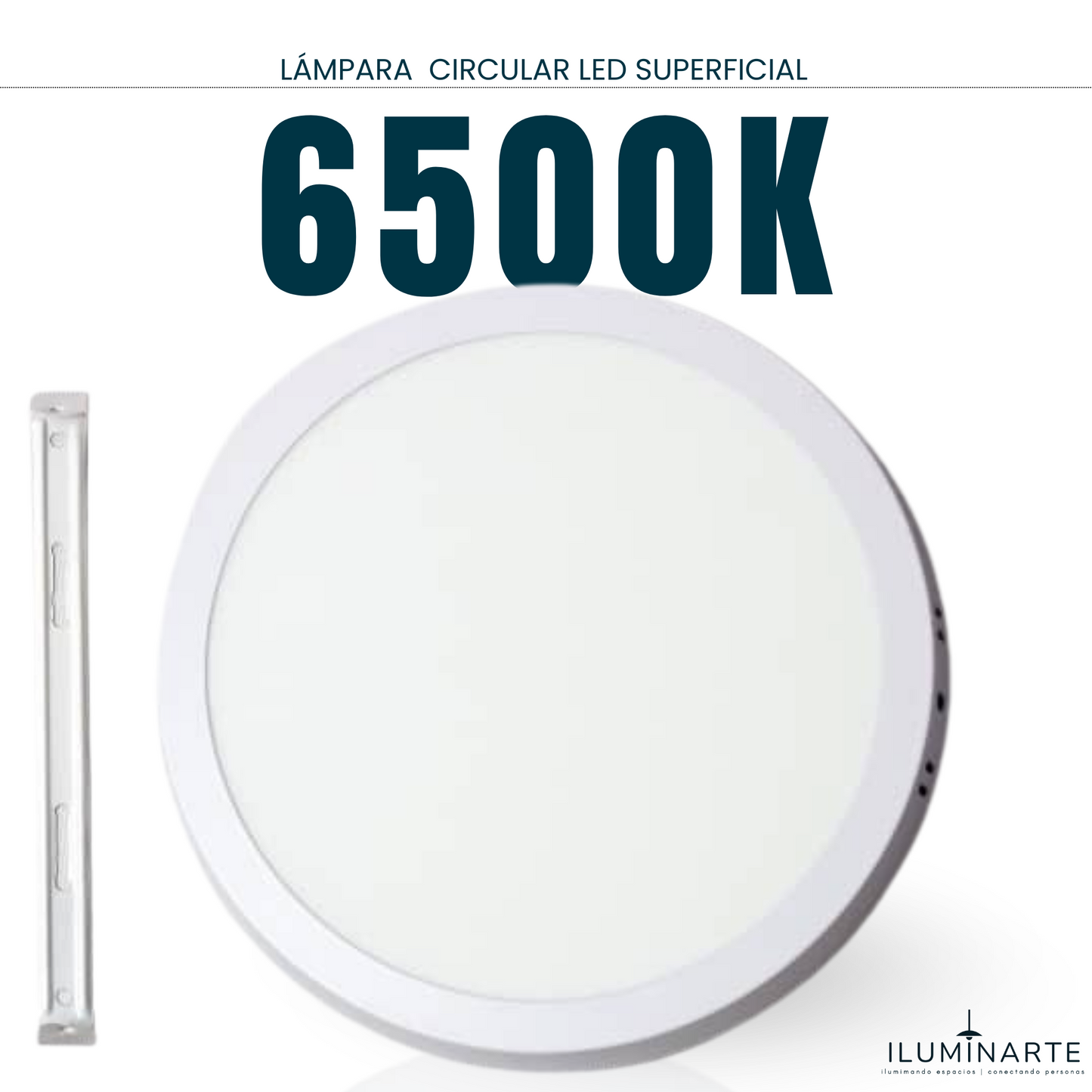 EBELI Lampara redonda LED superficial Blanco 6500K 18 WATT para empotrar interiores