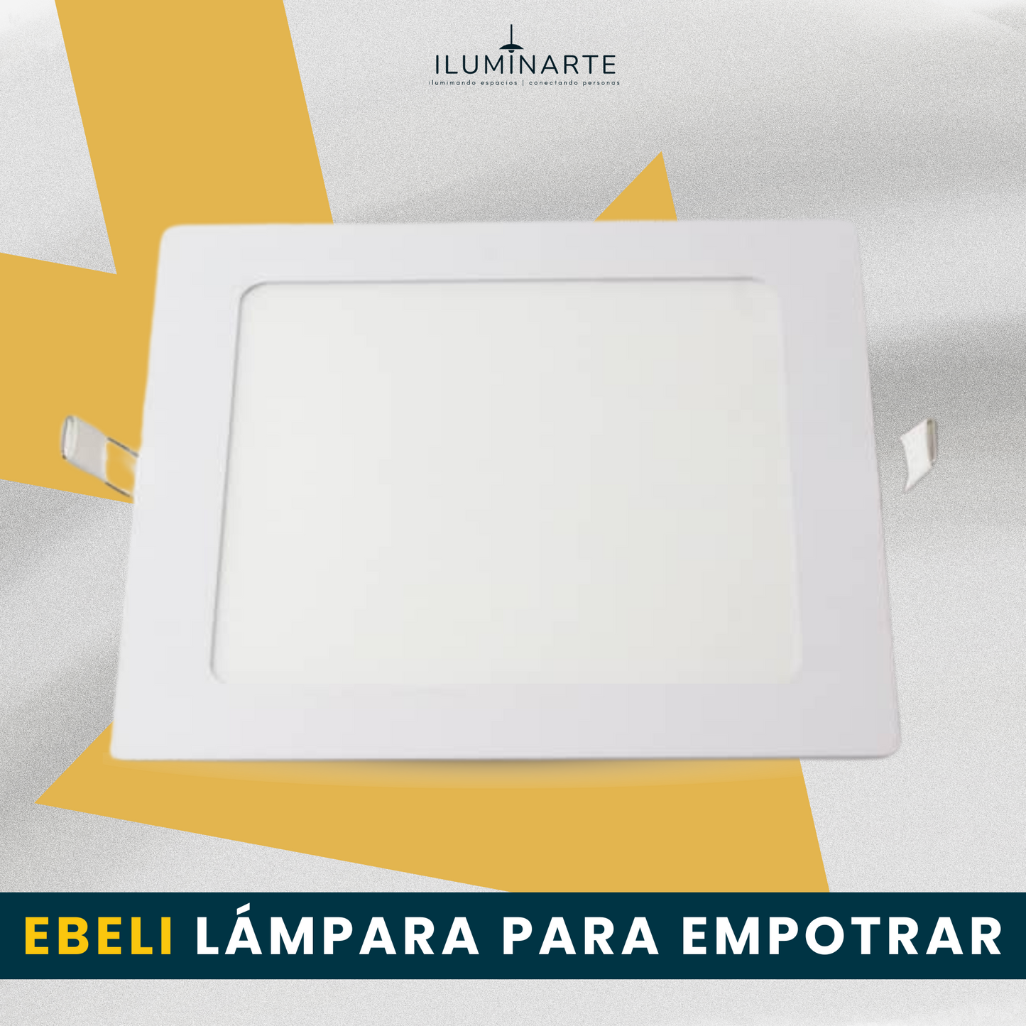 EBELI Lampara cuadrada LED Blanco 6500K 12 WATT para empotrar interiores