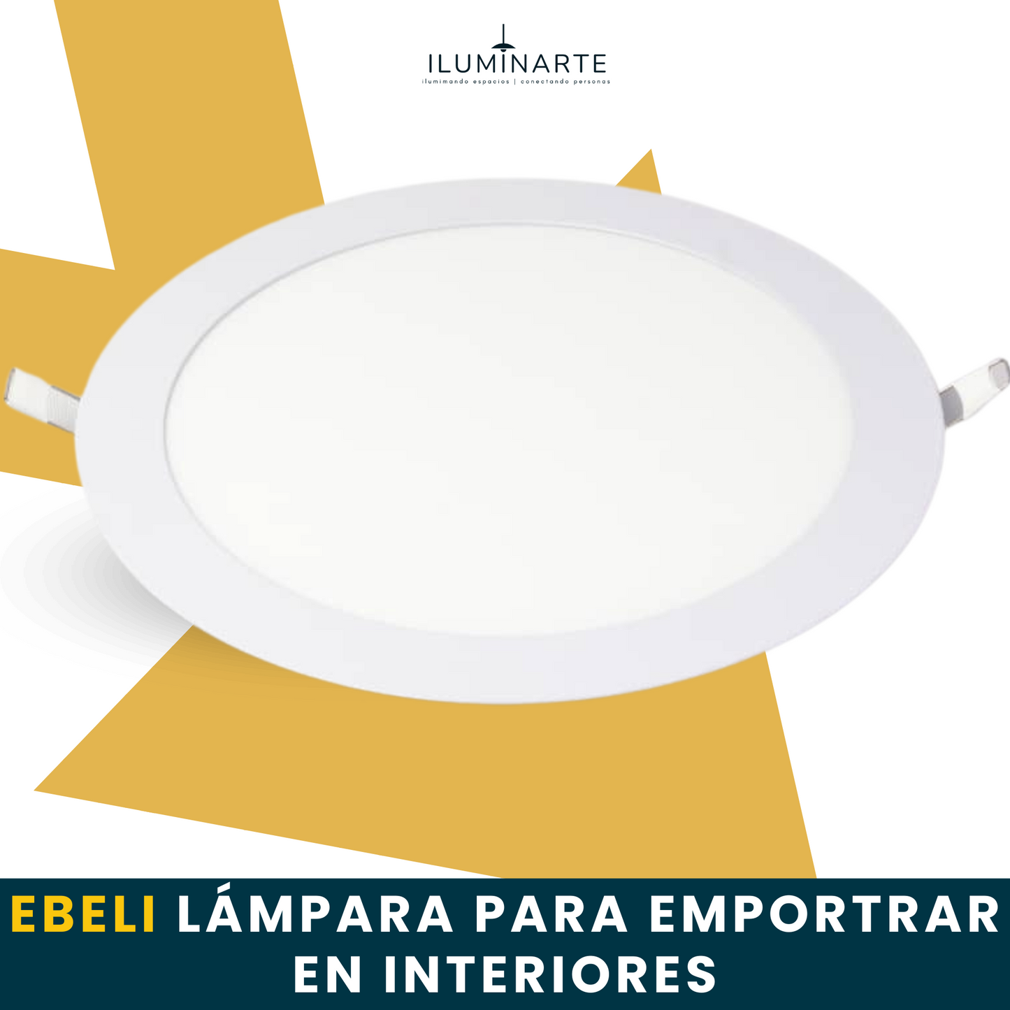 EBELI Lampara redonda LED luz cálida 3000K 18 WATT para empotrar interiores