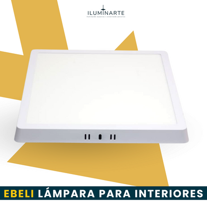 EBELI Lampara cuadrada LED Superficial Blanco 6500K 24 WATT para empotrar interiores