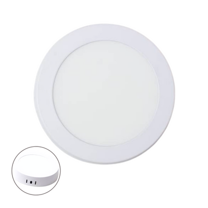 EBELI Panel Redondo Superficial LED Blanco 6500K 6 WATT para interiores