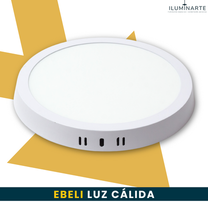 EBELI Lampara Superficial Redondo 18W Luz Calida 3000K