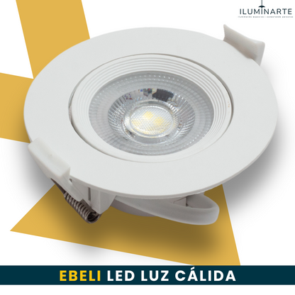 EBELI Lampara Superficial Redonda 6W Luz Calida 3000K